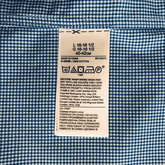 Banana Republic Men’s Slim Fit Shirt – Size L – 100% Cotton – Untucked - Picture 7 of 8